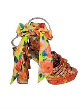 Kurt Geiger London Pierra ankle tie platform sandals Size 40.5